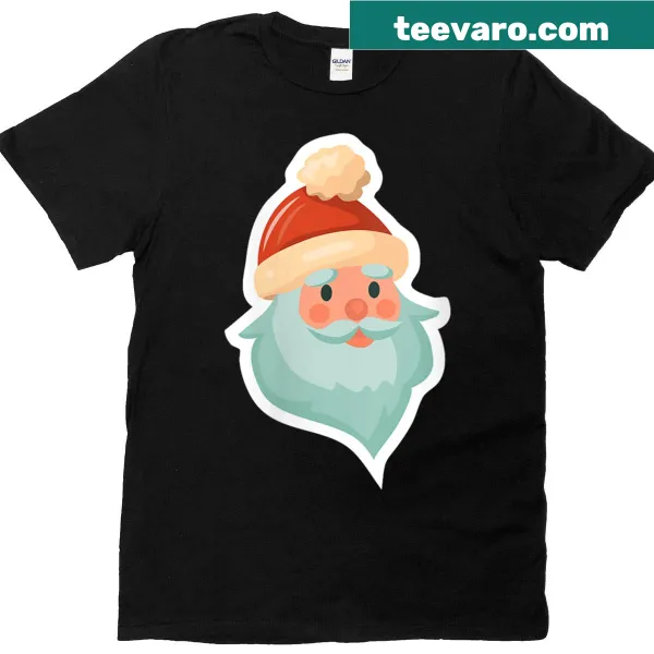 Cute Santa Claus cartoon head t-shirt