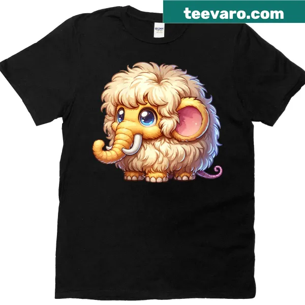 Adorable cartoon woolly mouse graphic on a women's t-shirt