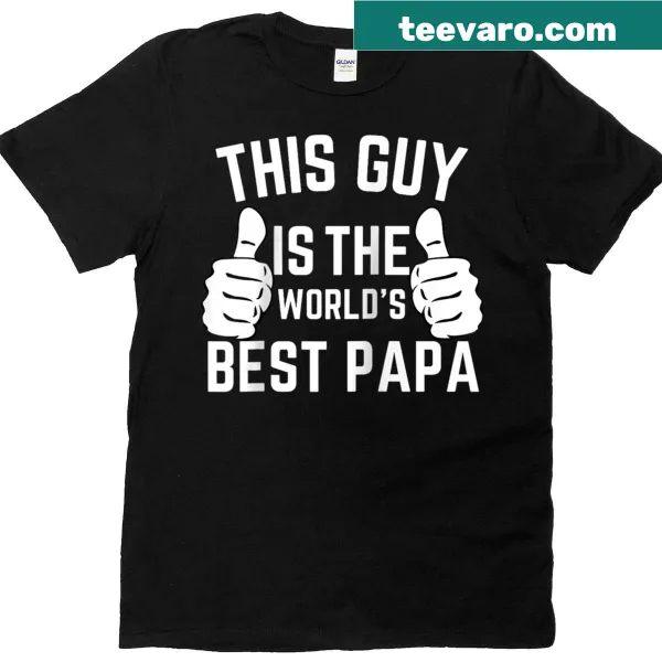 Funny raglan baseball tee for dads with 'Worlds Best Papa' text.