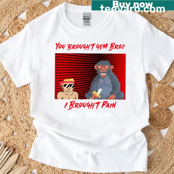 Bold gym-themed t-shirt with humorous fitness slogan