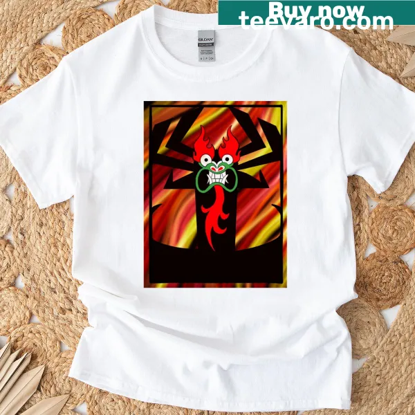 Illustration of Aku from Samurai Jack on a premium T-shirt.