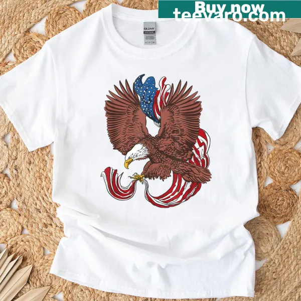 USA flag design representing American pride on Independence Day t-shirt