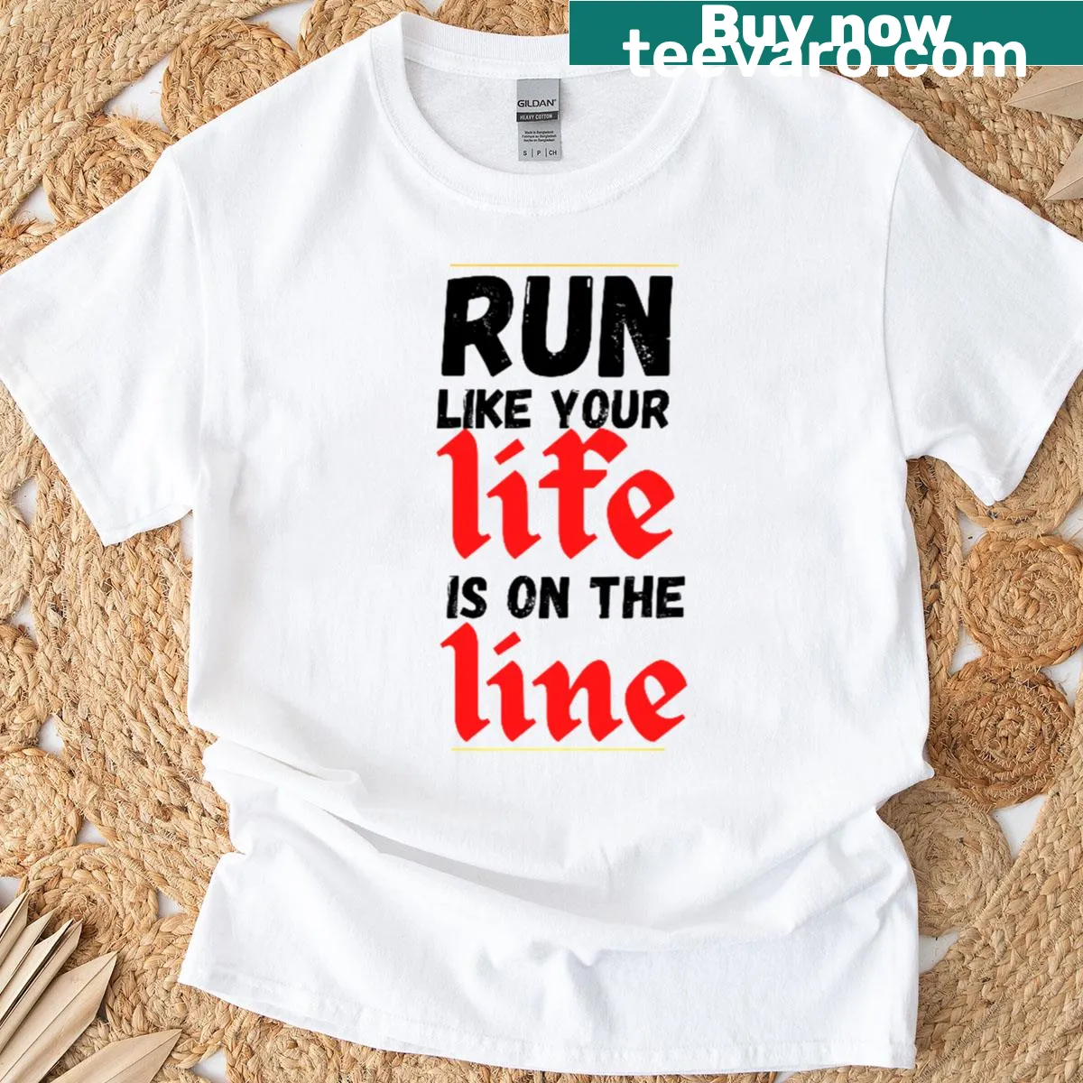 Funny football t-shirt with humorous saying — on a men's t-shirt