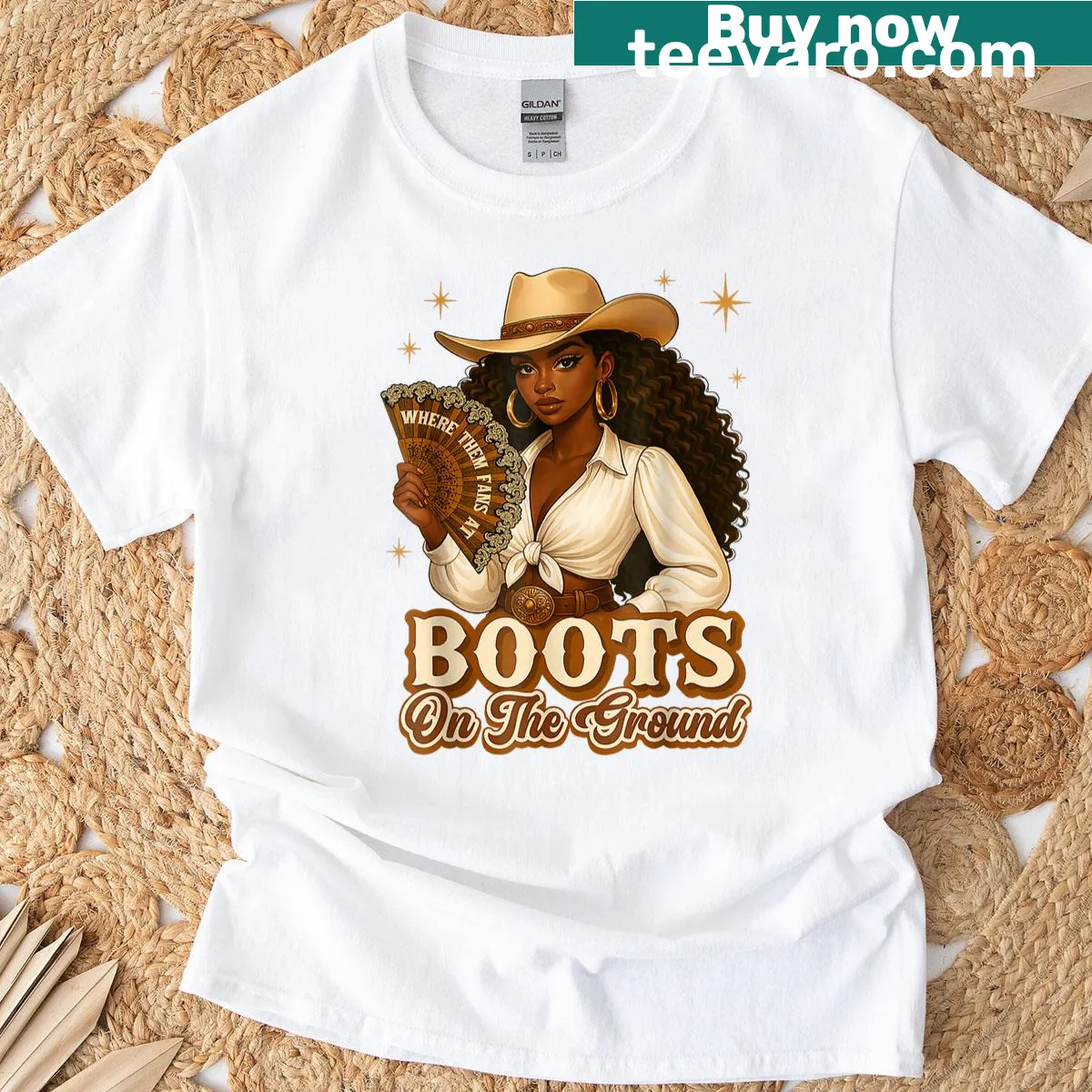 Badge design celebrating Juneteenth on t-shirt — on a men's t-shirt
