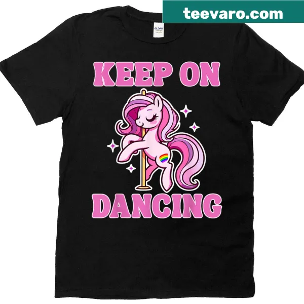 LGBTQ pride t-shirt featuring a dancing pony design