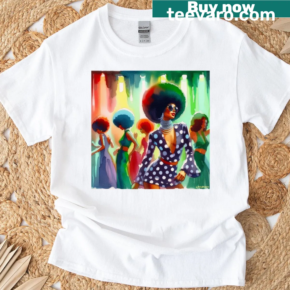 Playful design celebrating dancing queens on a t-shirt — on a men's t-shirt