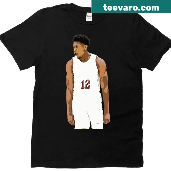 Deandre Hunter T-shirt with vintage distressed graphic