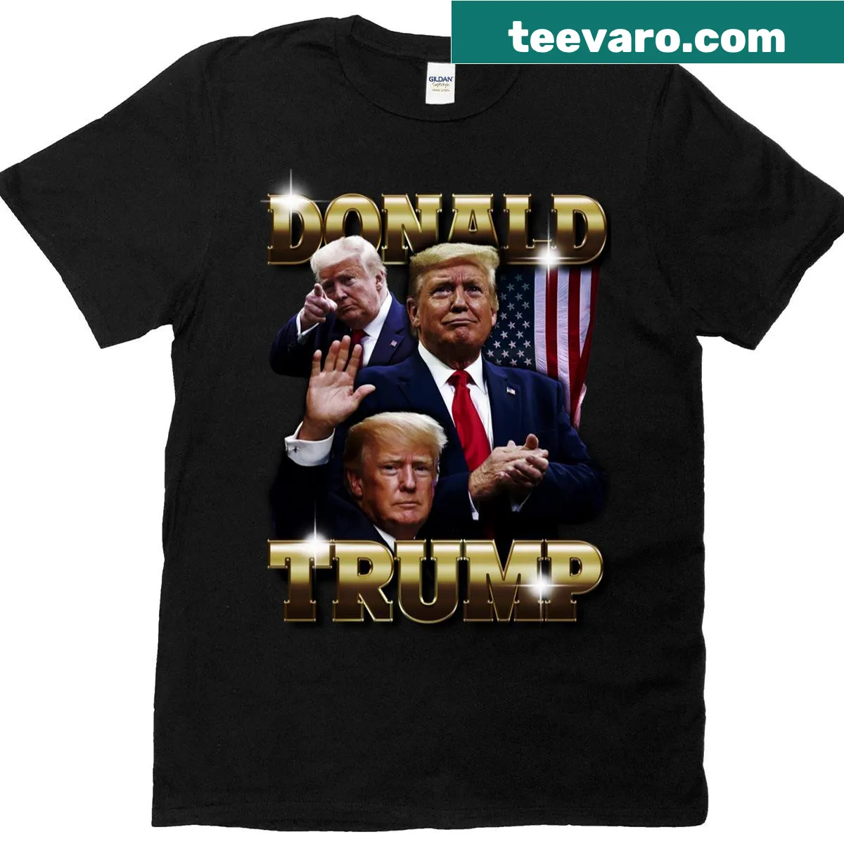 Vintage bootleg design t-shirt featuring political humor — on a men's t-shirt