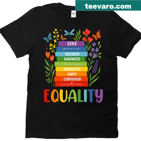 Typography t-shirt promoting LGBTQ equality and kindness