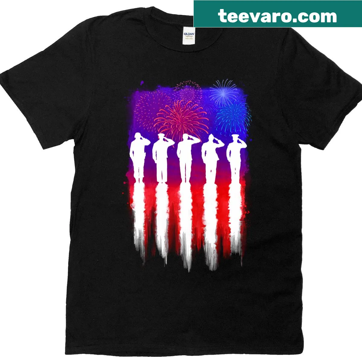 Shirt with the phrase 'Freedom Isn't Free' in bold typography — on a men's t-shirt