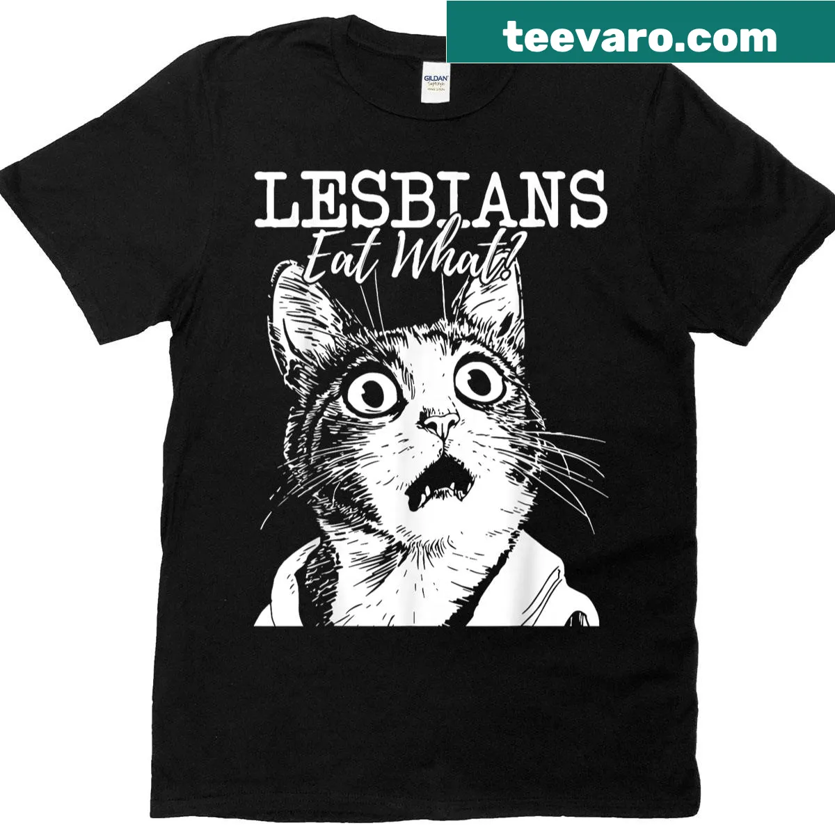 Funny LGBT cat lover graphic t-shirt for parents — on a men's t-shirt