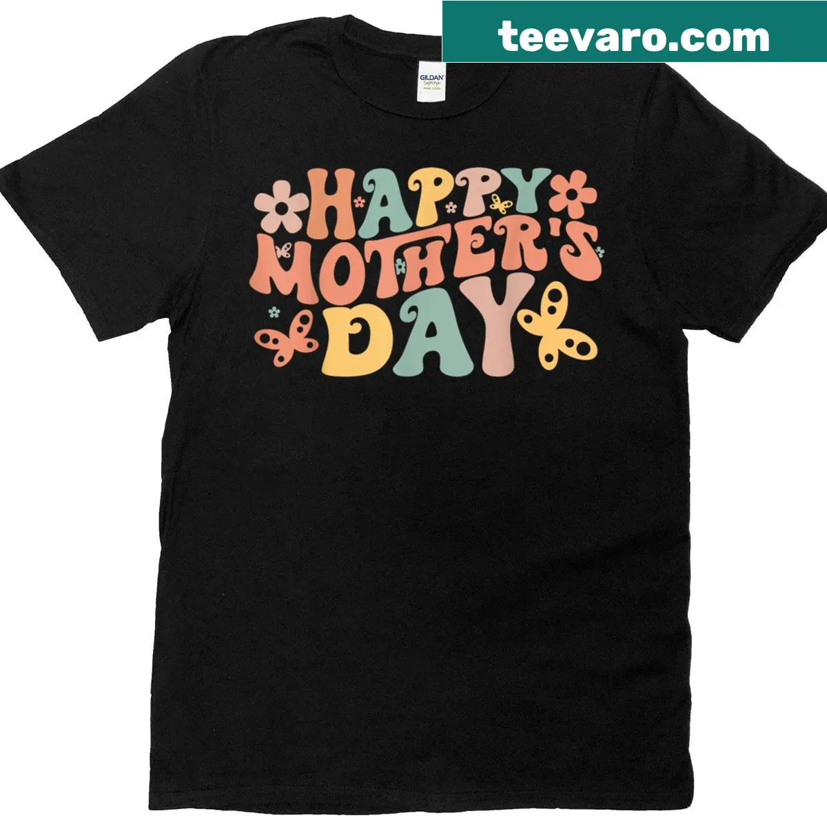 Cute floral Mother's Day graphic t-shirt for moms — on a men's t-shirt