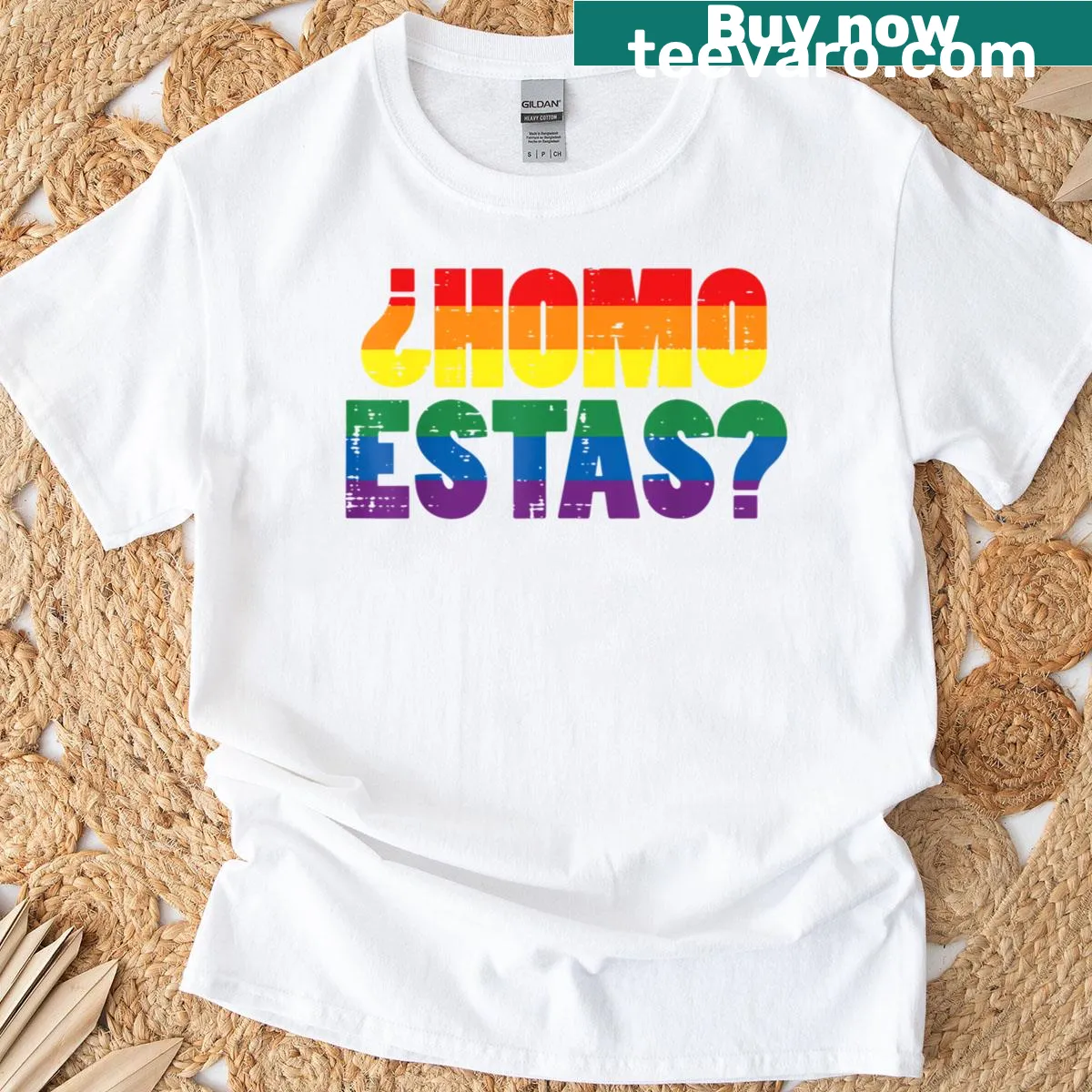 Humorous LGBTQ+ themed design on a pride t-shirt — on a men's t-shirt