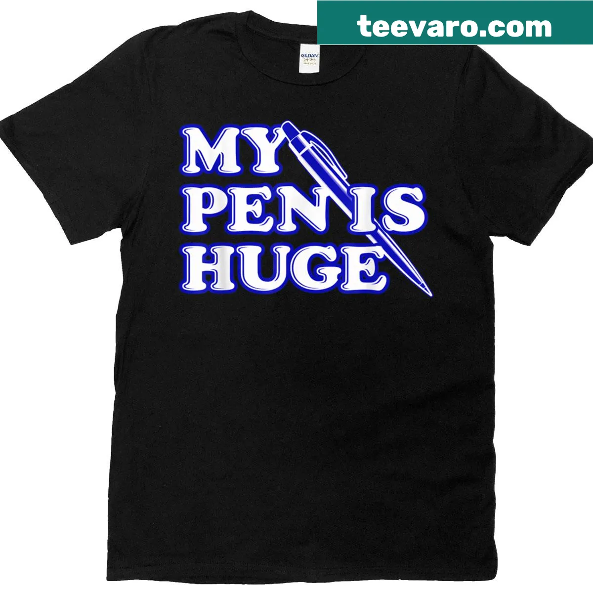 Cheeky humorous t-shirt with a bold phrase and sarcastic tone. — on a men's t-shirt