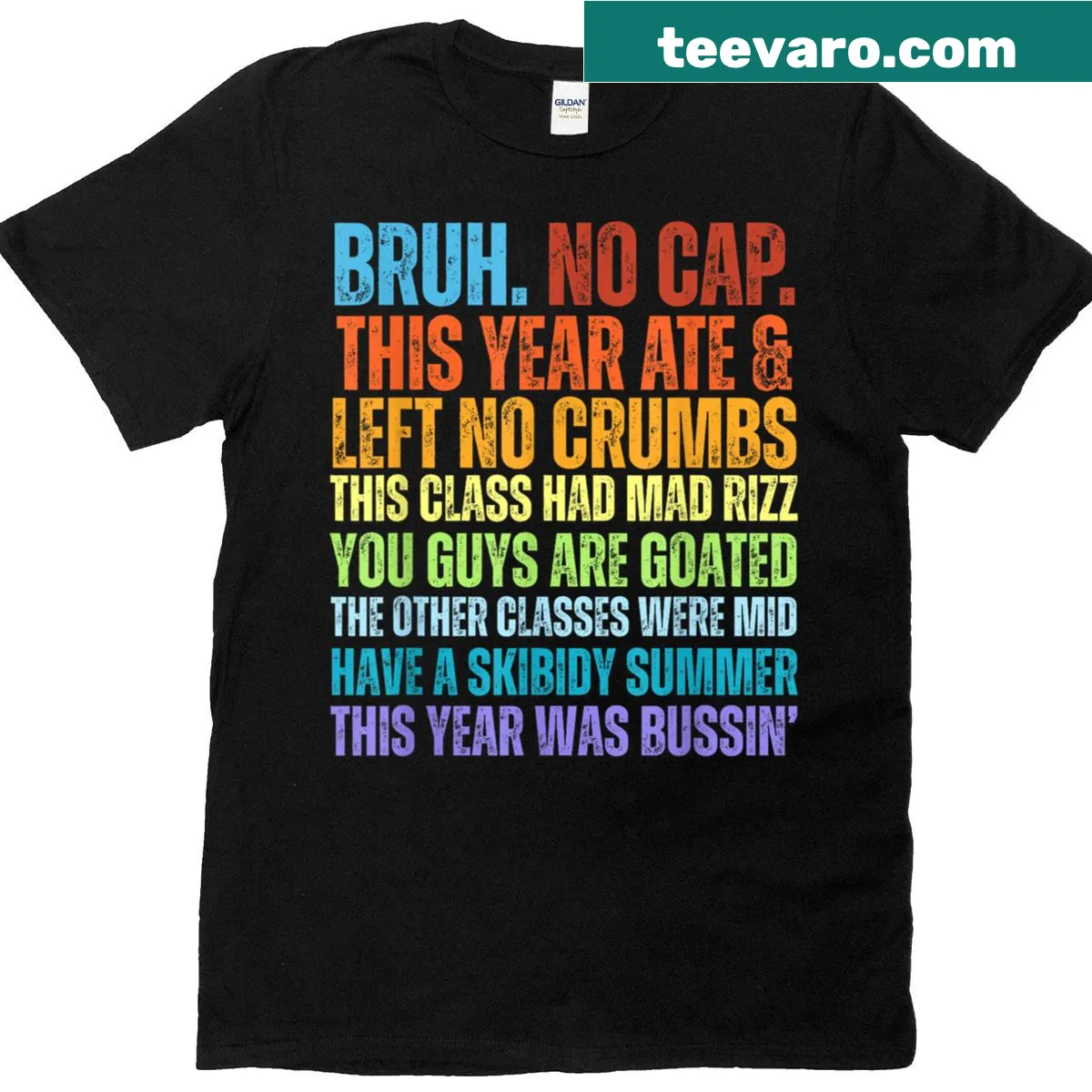 Funny typographic design for teachers celebrating the last day of school — on a men's t-shirt
