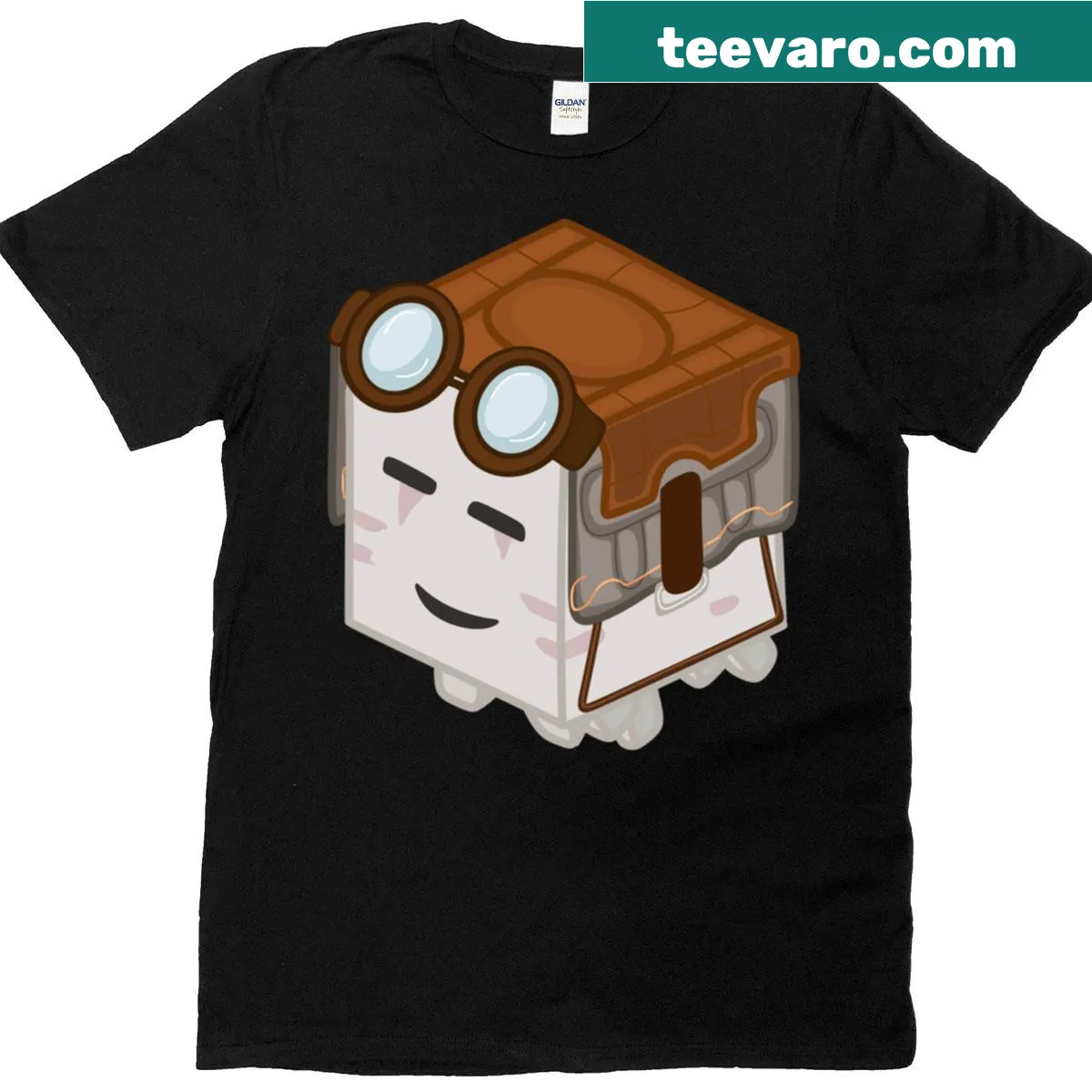 Oversized T-shirt featuring a happy ghast graphic for gamer moms — on a men's t-shirt