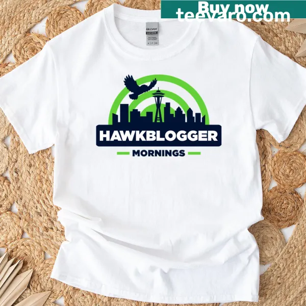 Playful T-shirt with 'Hb Mornings' text for coffee lovers.