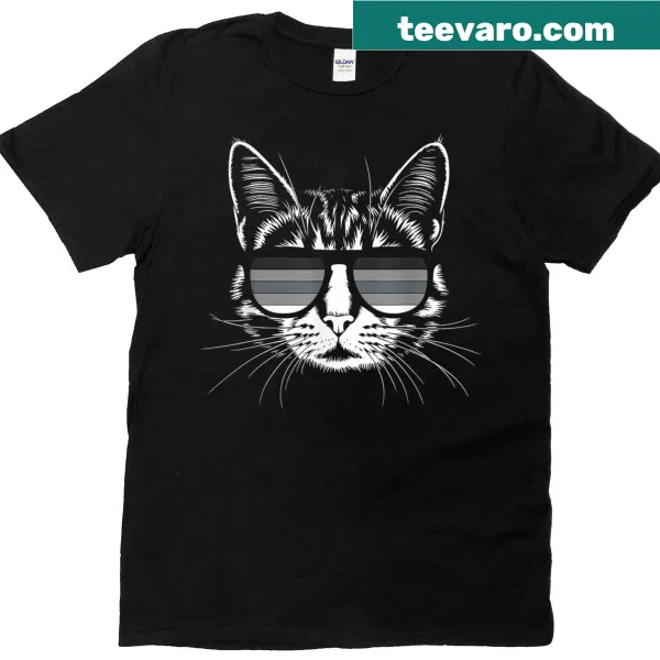 Playful cat graphic with LGBTQ+ pride message t-shirt