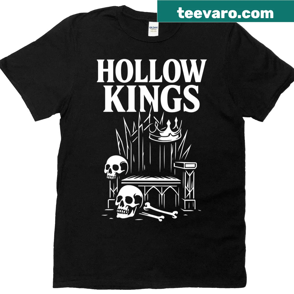 Gothic throne design for metal fans on a t-shirt — on a men's t-shirt
