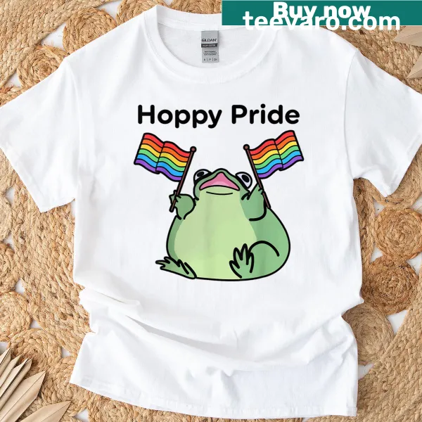 Cute frog design with LGBTQ pride elements