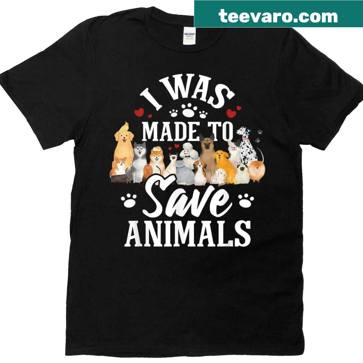 Inspirational t-shirt for animal rescuers and veterinarians — on a men's t-shirt