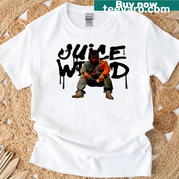 Vintage-style t-shirt honoring Juice Wrld with a concert tee design