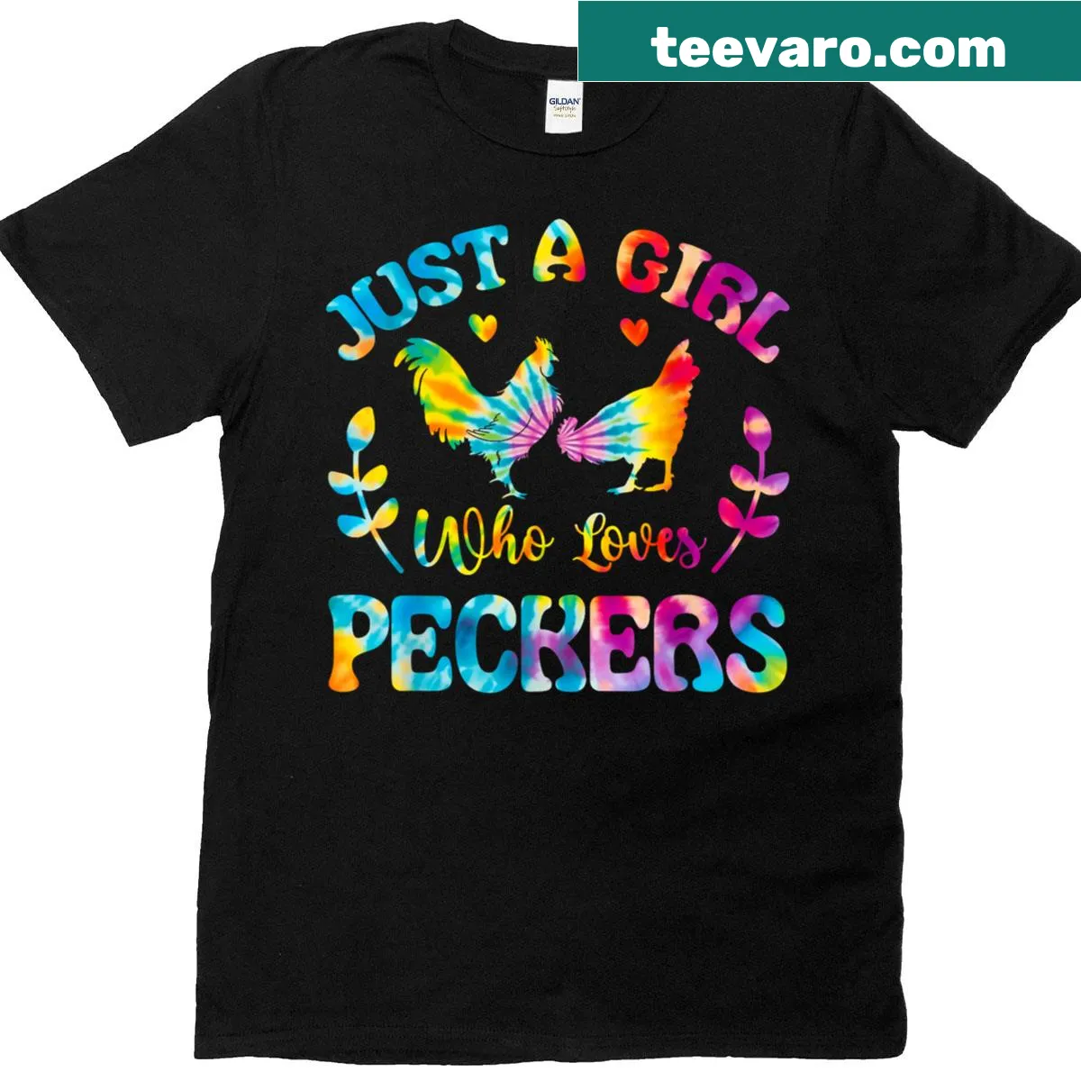 Playful chicken graphic on a humorous kids' T-shirt — on a men's t-shirt