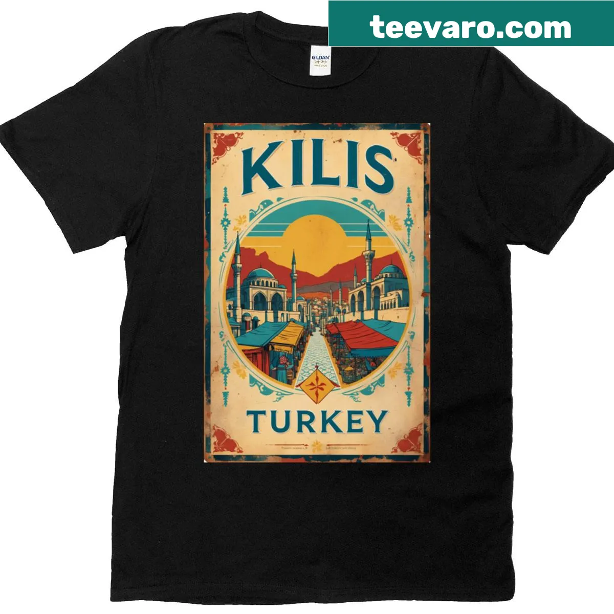 Vintage Kilis Turkey travel tourism t-shirt — on a men's t-shirt