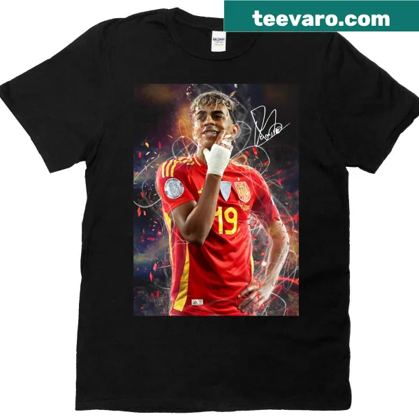 T-shirt featuring Lamine Yamal's number 19