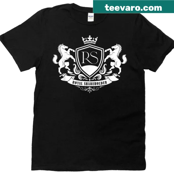 Minimalist t-shirt displaying a simple abstract crest logo.
