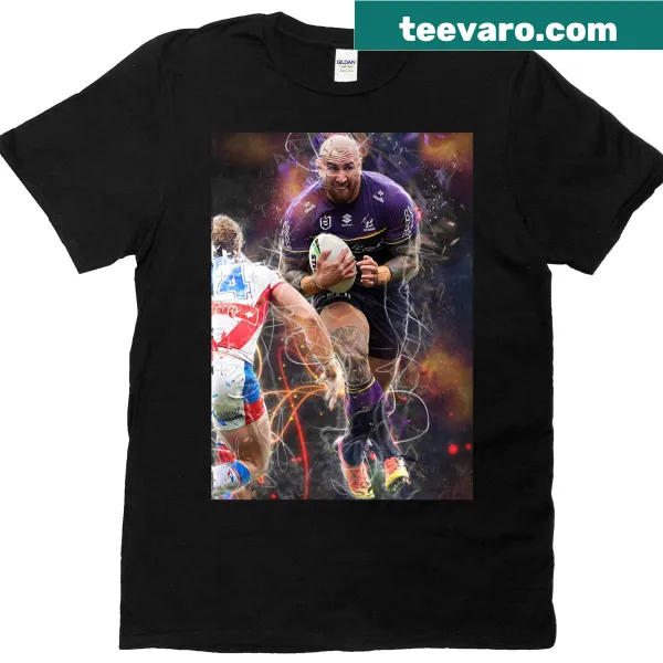 Nelson Asofa tribute t-shirt featuring his name in sporty typography