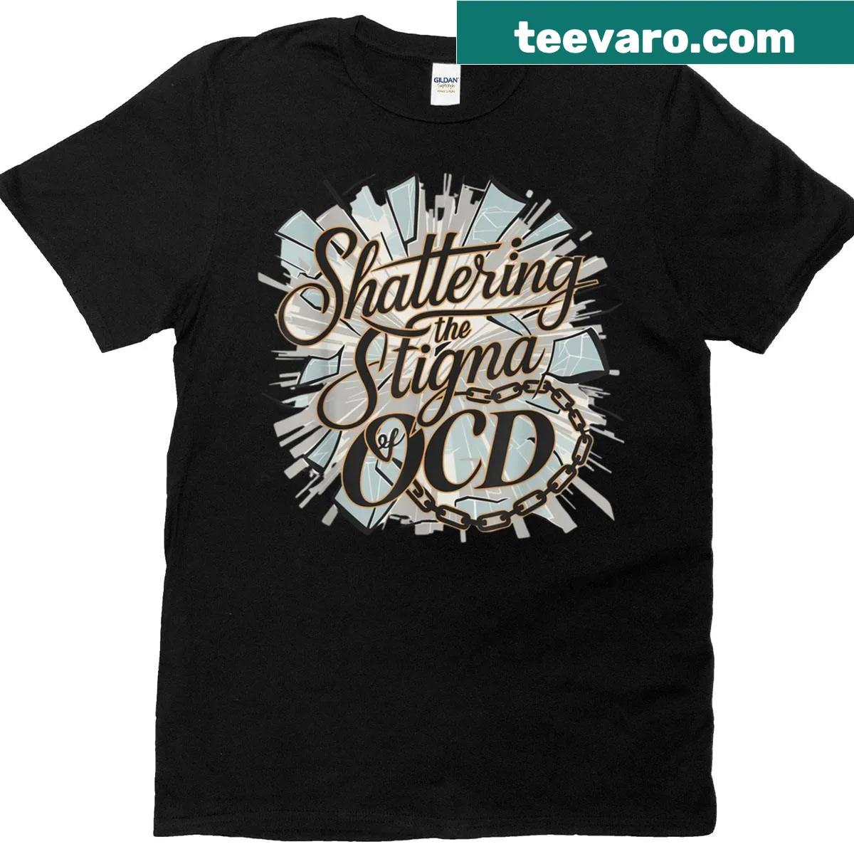 Mental health awareness T-shirt for OCD disorder — on a men's t-shirt