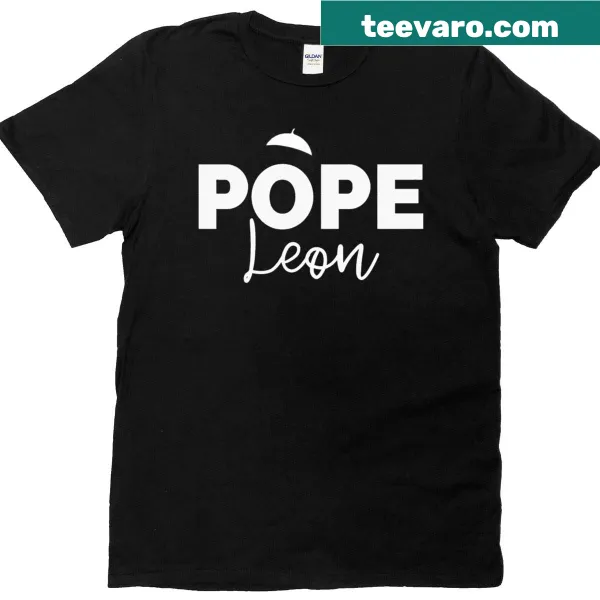 Illustrative t-shirt featuring Pope Leo XIV design