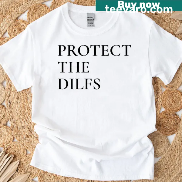 Funny graphic T-shirt with a pun about 'Dilfs'