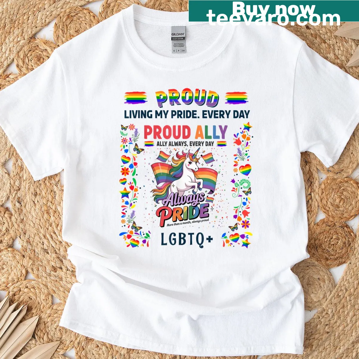 Supportive ally T-shirt for women with heartfelt graphics — on a men's t-shirt