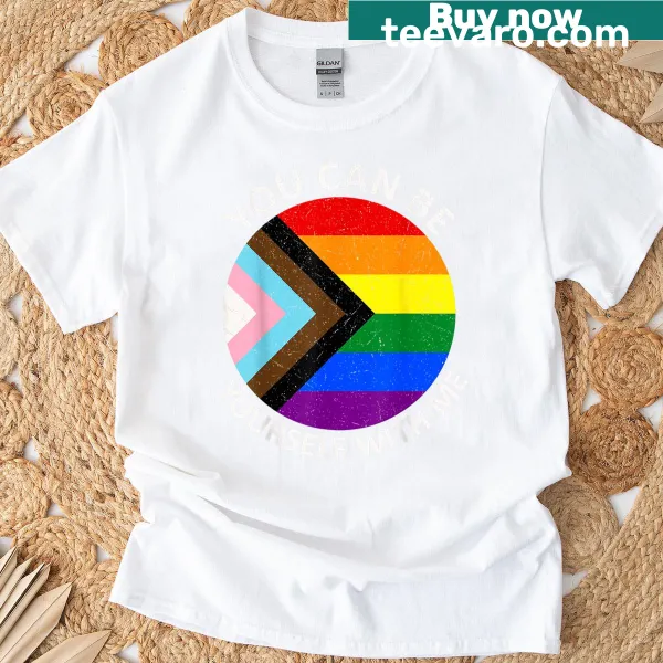 Rainbow equality flag T-shirt with the message Be Yourself