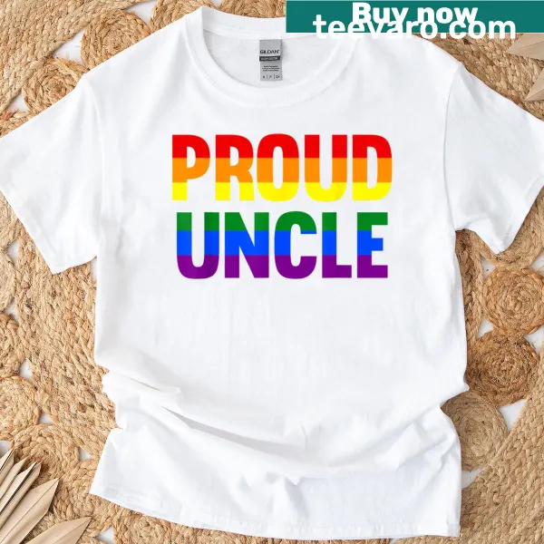T-shirt with the phrase 'Proud Uncle' in bold letters