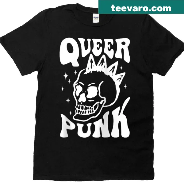Punk-style raglan tee with LGBTQ pride text