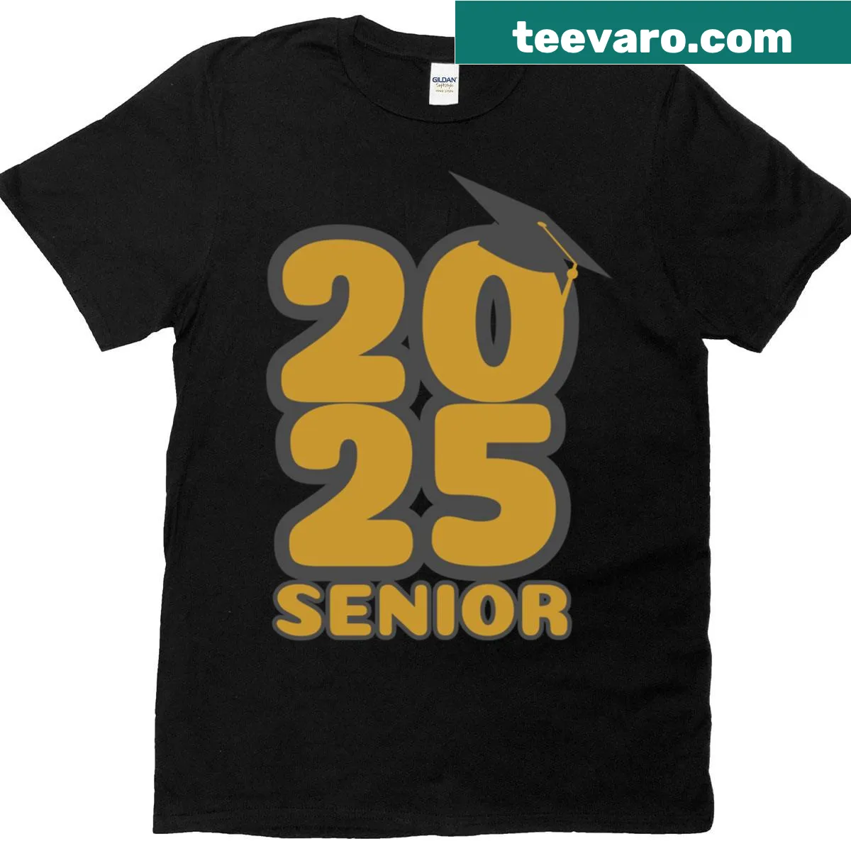 T-shirt celebrating Class of 2025 graduation with bold text — on a men's t-shirt