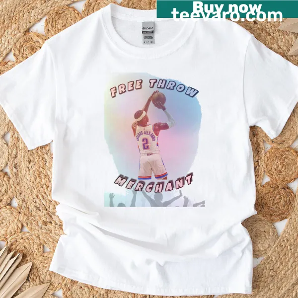 Illustrated t-shirt celebrating Shai's free throw skills