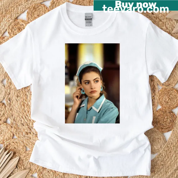 Illustrative design of Shelly Johnson at Double R Diner on T-shirt