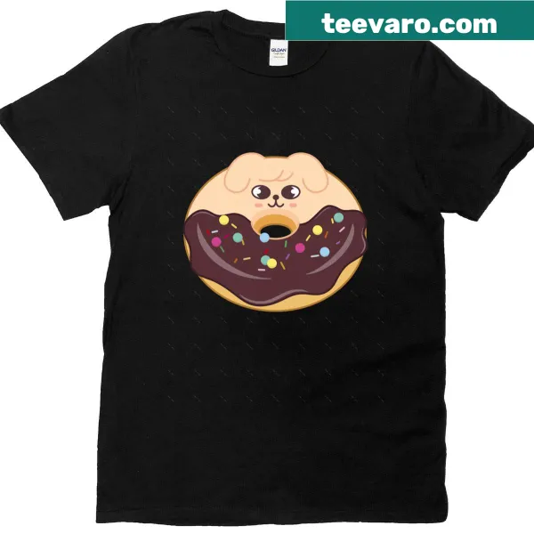 Oversized T-shirt with cartoon donut character Puppym