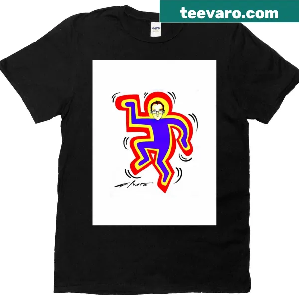 T-shirt featuring bold street art-inspired graphic and typography