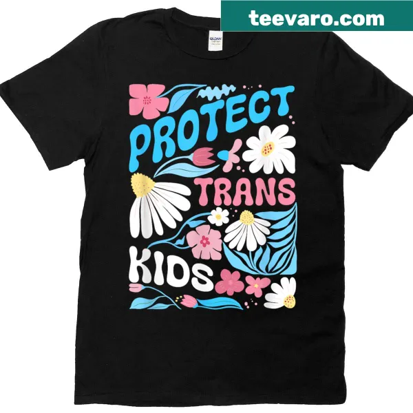Supportive t-shirt with 'Protect Trans Kids' graphic