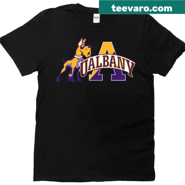 Oversized t-shirt featuring Suny Albany logo