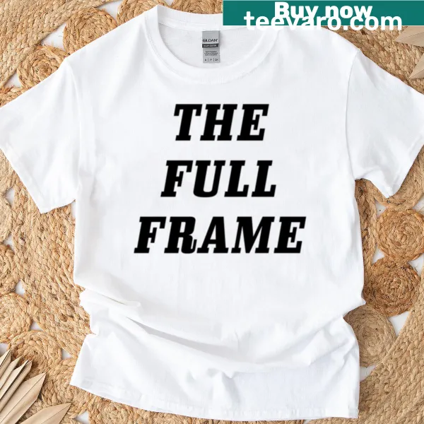 Minimalist black logo T-shirt featuring 'The Full Frame.'
