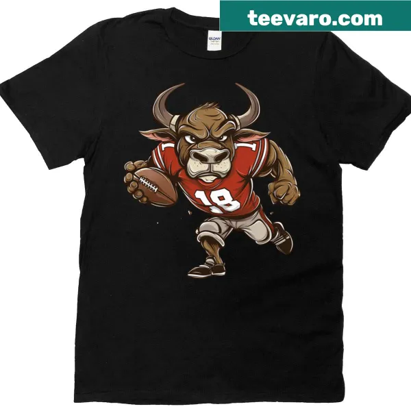 Oversized T-shirt featuring a playful Toro Bills football graphic