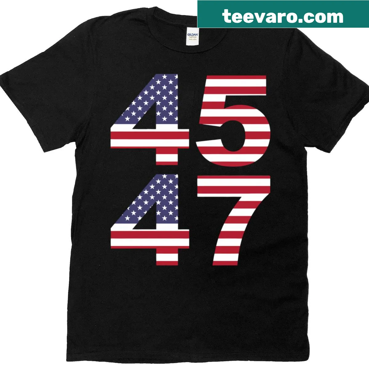 Trump 2024 Republican t-shirt with bold typography design — on a men's t-shirt