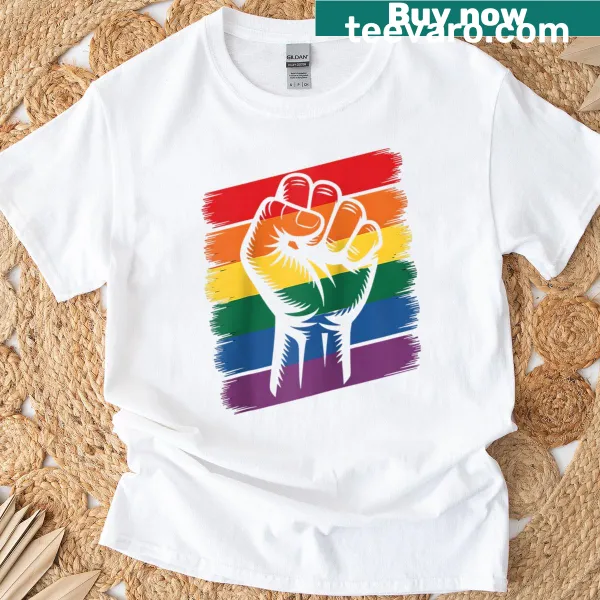 Vintage raglan tee featuring a rainbow flag for LGBTQ pride