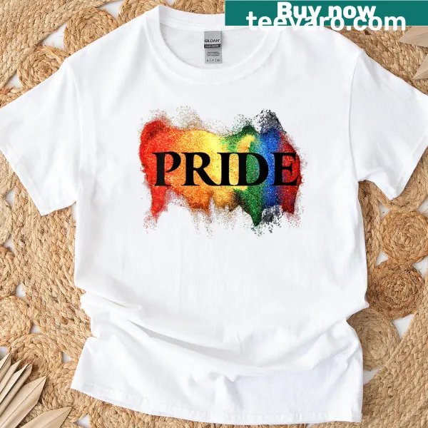 Pride-themed T-shirt celebrating LGBTQ equality and love